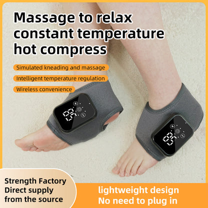 Electric Heating Ankle Massage Belt Protection Warm Hot Compress Ankle Heel Ankle Joint Massage Cordless Design Electric Hot Compress Massage